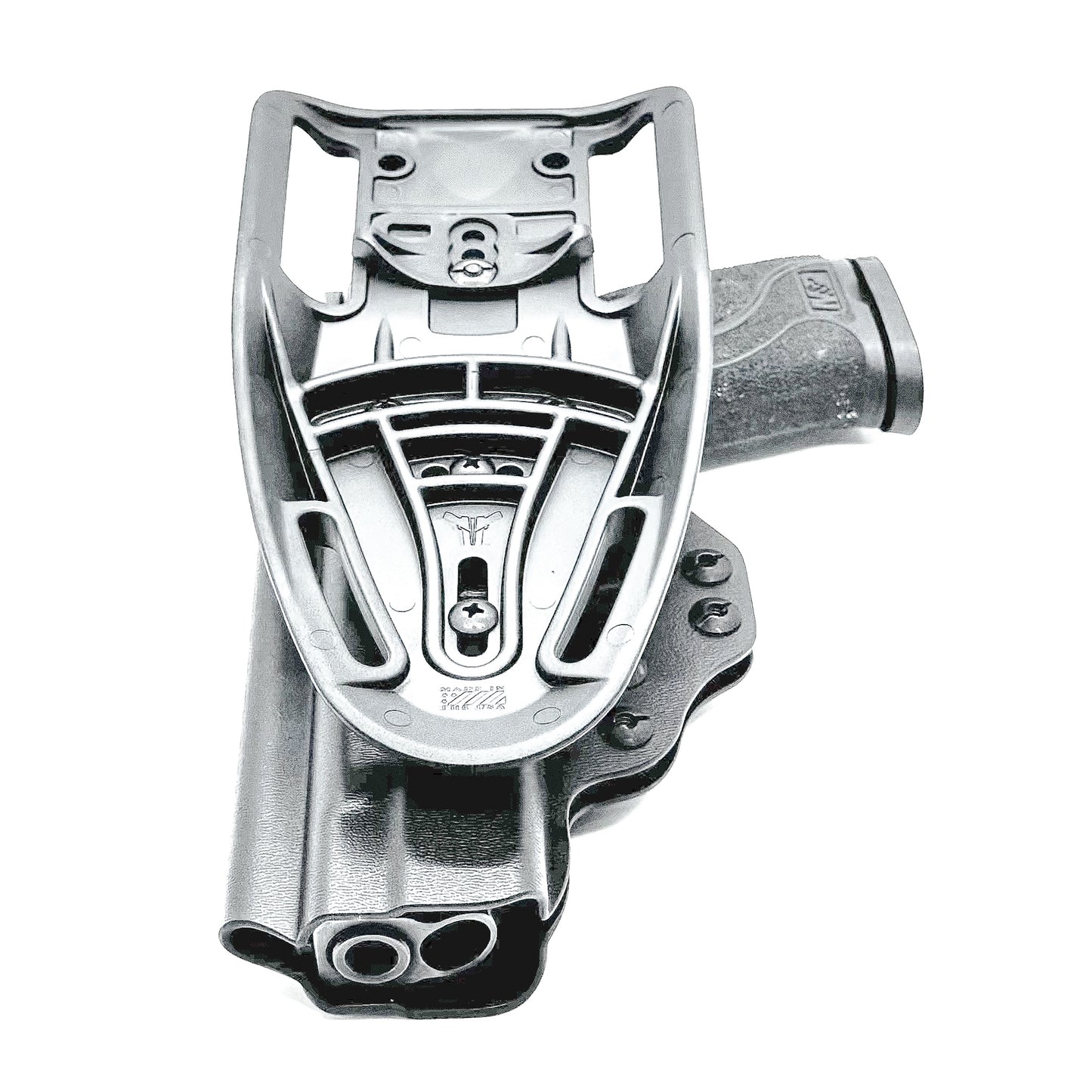 Duty and competition-style outside waistband Kydex holster for Smith & Wesson M&P M2.0 5" pistol – proudly made in the USA by Four Brothers Holsters.
