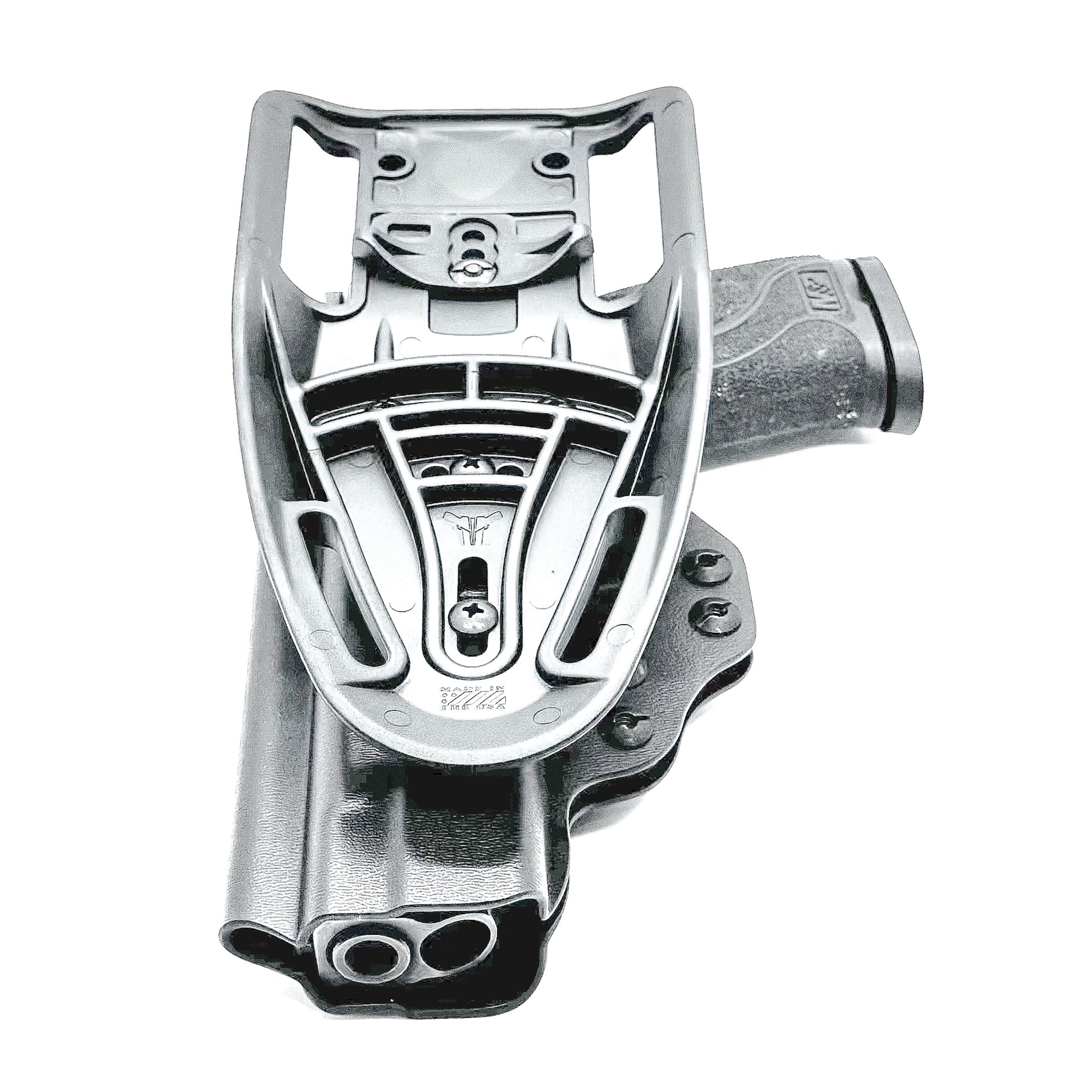 Duty and competition-style outside waistband Kydex holster for Smith & Wesson M&P M2.0 5" pistol – proudly made in the USA by Four Brothers Holsters.