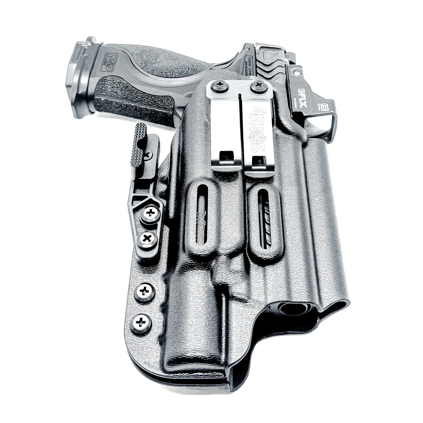 IWB (Inside Waistband) Holster for the Smith & Wesson M&P M2.0 Metal 4.25", M&P Metal Carry Comp, and M&P M2.0 Metal Compact Spec Series VI & Surefire X300U (A&B)