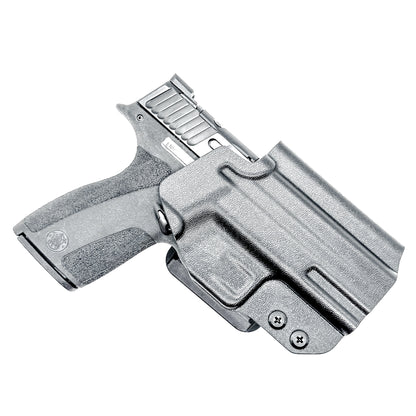 S&W Shield X OWB Kydex holster. Outside Waistband design with adjustable retention, red dot clearance, open muzzle, durable USA construction.