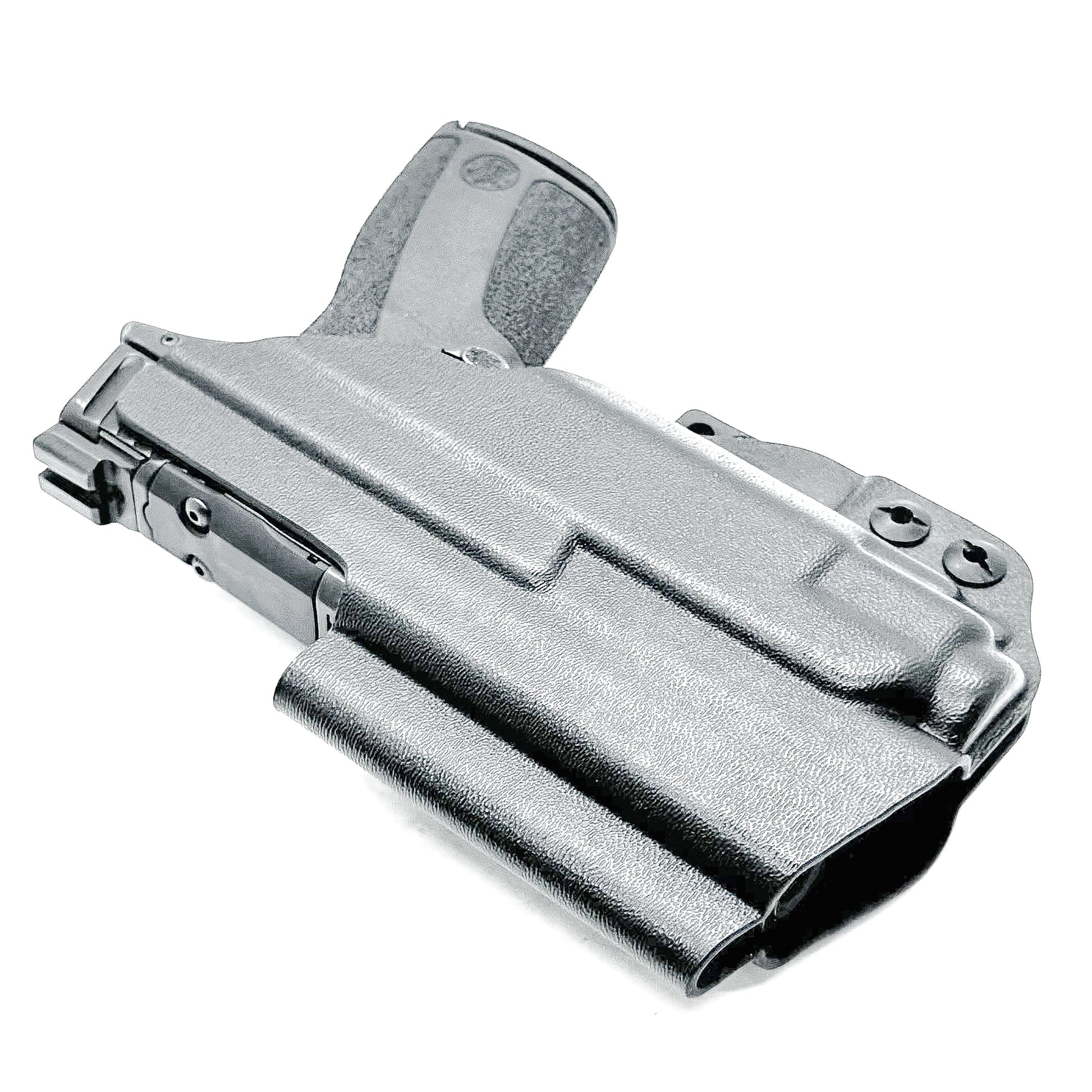 Black Kydex Precision IWB holster for M&P Shield X with TR-8 Sub, TR-8 X Sub & TR-8 HL-X Sub with Monoblock and Modwing