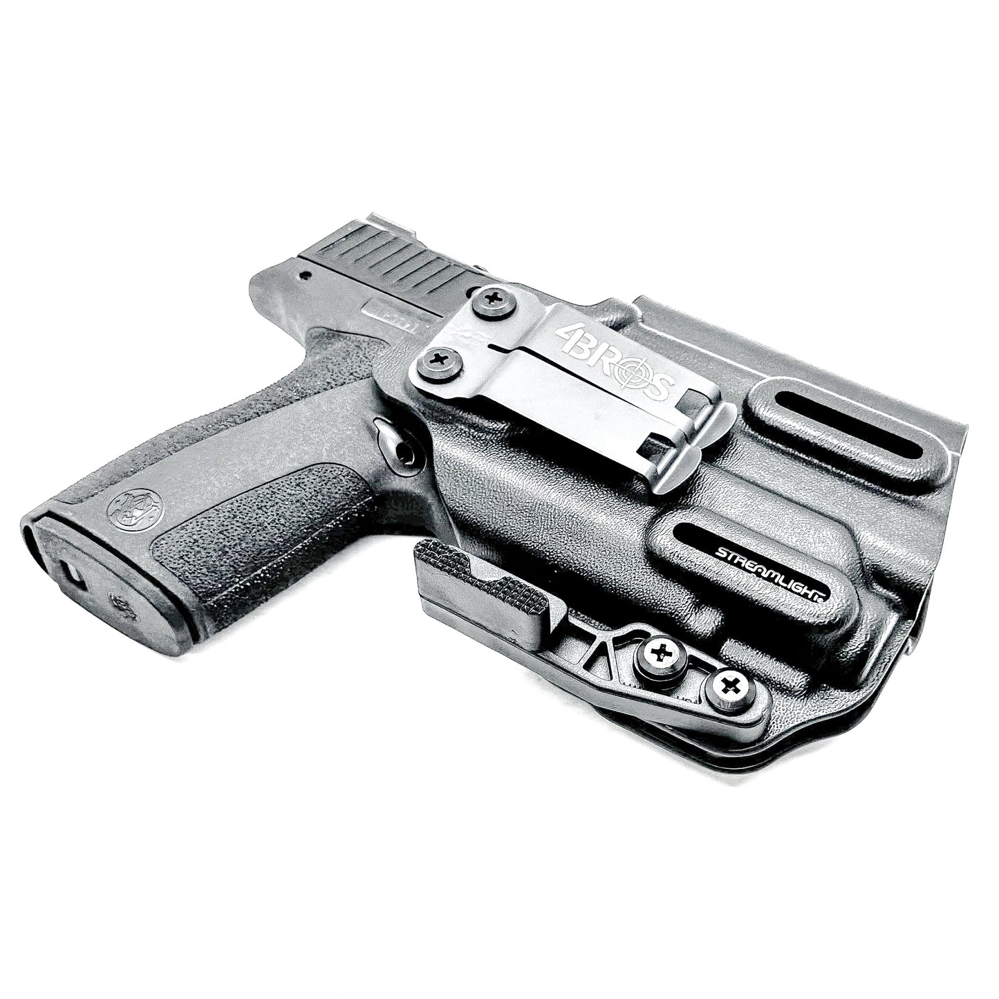 Black Kydex Precision IWB holster for M&P Shield X with TR-8 Sub, TR-8 X Sub & TR-8 HL-X Sub with Monoblock and Modwing