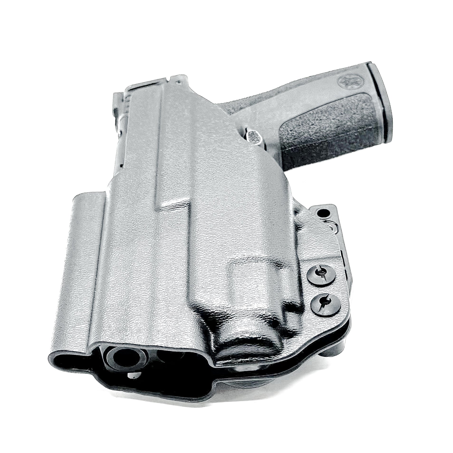 Black Kydex Precision IWB holster for M&P Shield X with TR-8 Sub, TR-8 X Sub & TR-8 HL-X Sub with Monoblock and Modwing