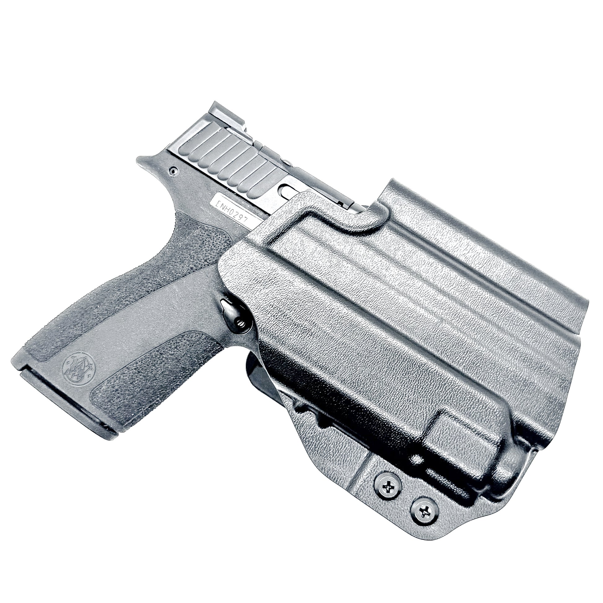 OWB Outside Waistband holster for S&W Shield X with Streamlight TLR-8 Sub (#3 Key). Optics-ready, adjustable retention, open muzzle, Made in the USA.