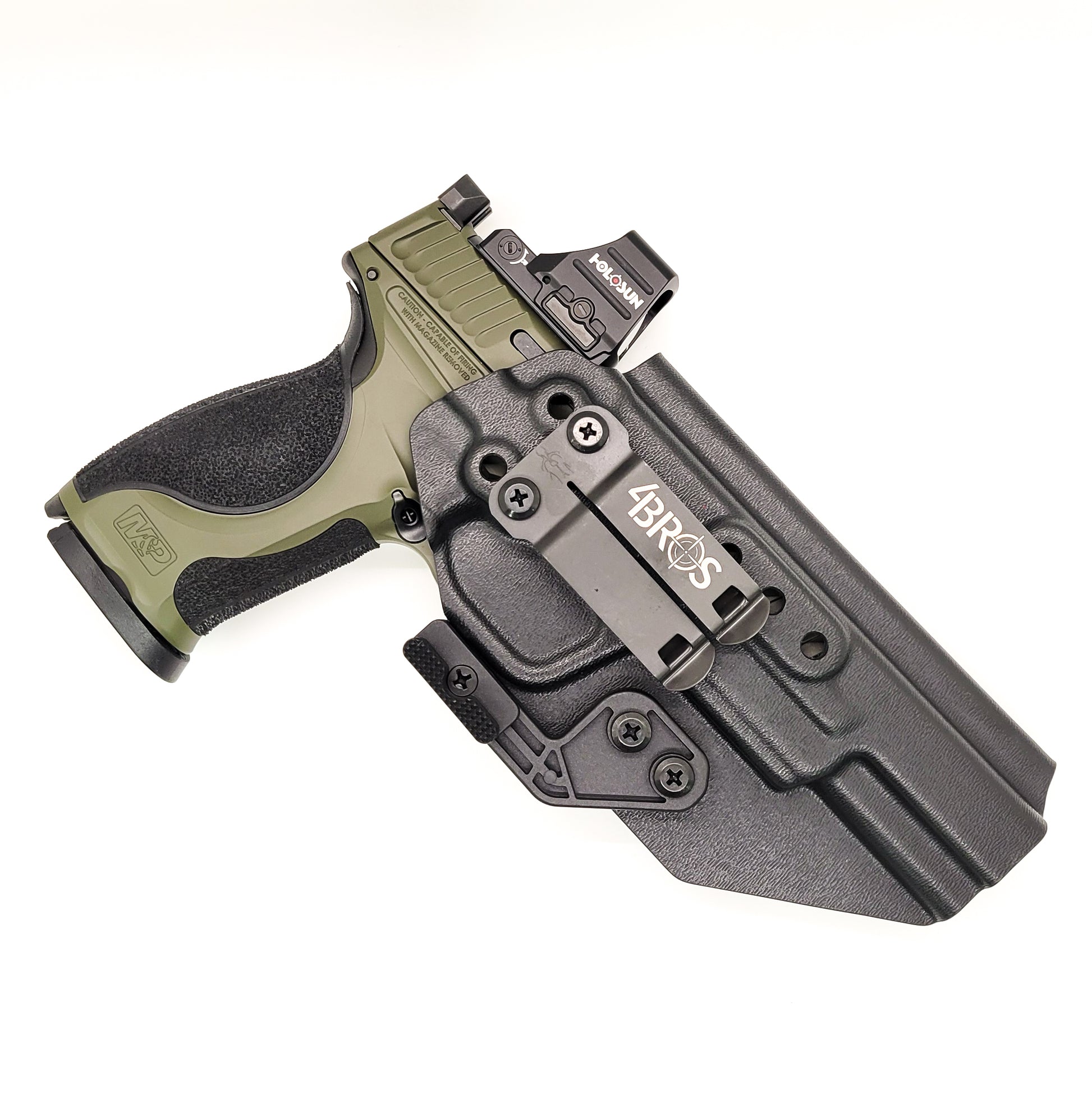 For the Best IWB AIWB Inside Waistband Kydex Taco Holster for the Smith & Wesson 2023 SPEC Series M&P 9 Metal M2.0 9mm pistol, shop Four Brothers Holsters. 