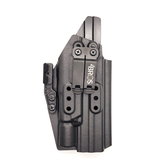 For the best IWB AIWB Holster for the Smith and Wesson 2023 SPEC Series M&P 9 Metal M2.0 & Surefire X300U-A or B, X300T-A or B, shop Four Brothers Holsters.  
