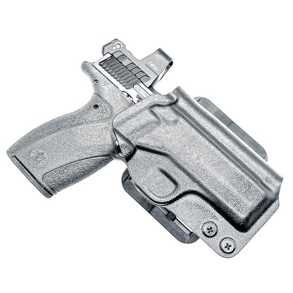 Outside waistband (OWB) holster for Smith & Wesson Bodyguard 2.0 and Carry Comp. Made from durable .093" Kydex; available in right- & left-handed configurations.