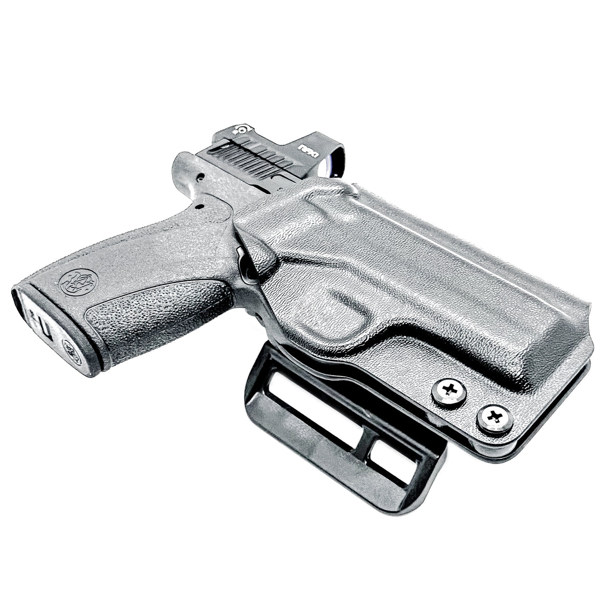 Outside waistband (OWB) holster for Smith & Wesson Bodyguard 2.0 and Carry Comp. Made from durable .093" Kydex; available in right- & left-handed configurations.
