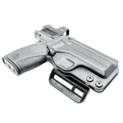 Outside waistband (OWB) holster for Smith & Wesson Bodyguard 2.0 and Carry Comp. Made from durable .093" Kydex; available in right- & left-handed configurations.