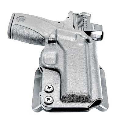 Outside waistband (OWB) holster for Smith & Wesson Bodyguard 2.0 and Carry Comp. Made from durable .093" Kydex; available in right- & left-handed configurations.