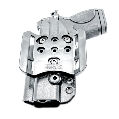 4BROS OWB Holster for S&W CSX-E Micro-Compact, 3.6", 9mm. Precision-molded; ready for range training or everyday carry. Made in the USA from .093" Kydex.