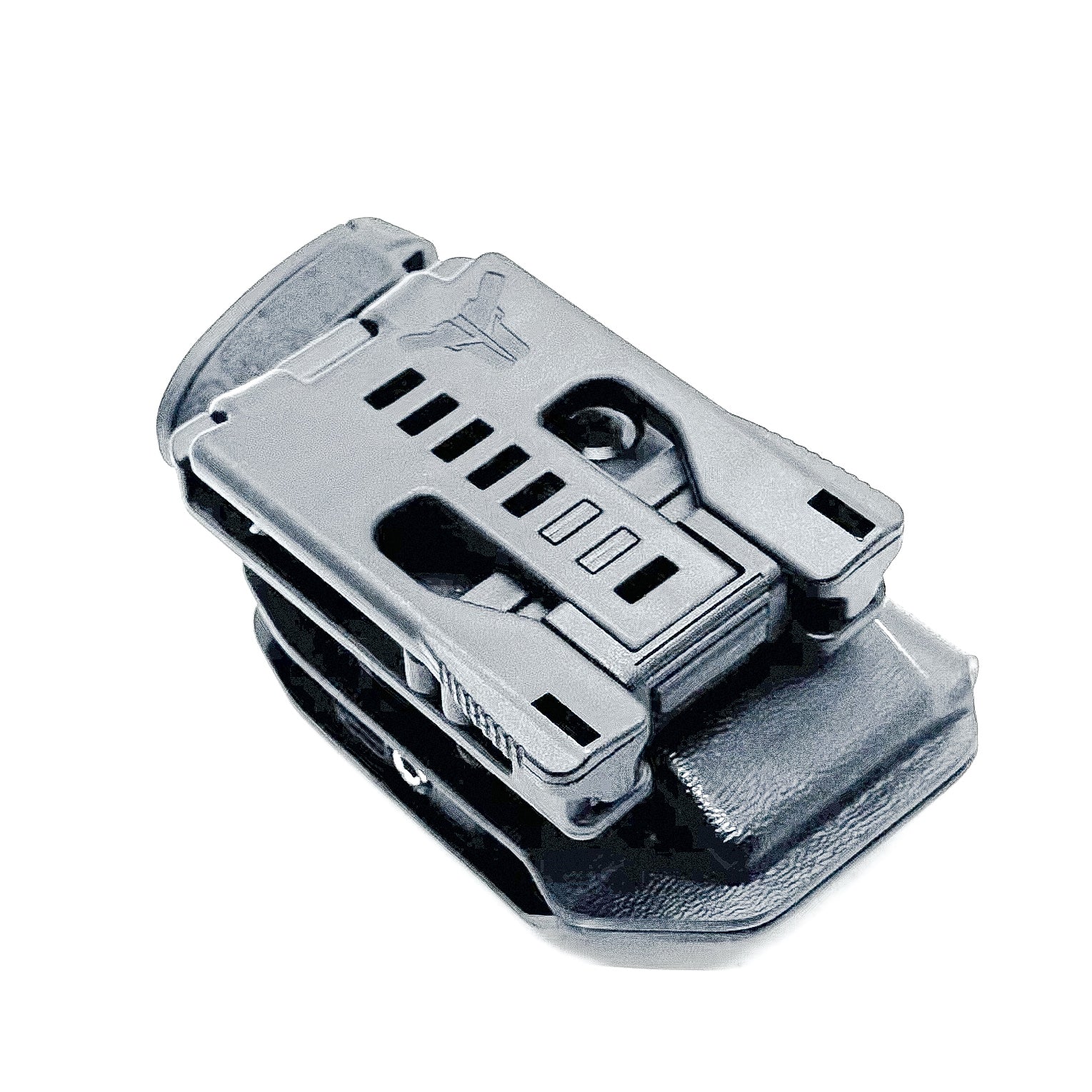 Black Kydex OWB Outside Waistband magazine carrier, holster, or pouch for the Smith & Wesson Equalizer from Four Brothers 4BROS Holsters.  Made in USA