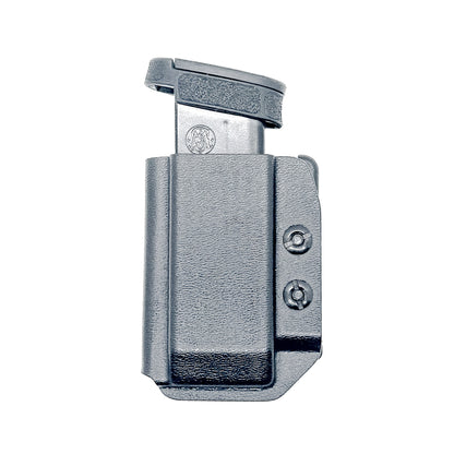 Black Kydex OWB Outside Waistband magazine carrier, holster, or pouch for the Smith & Wesson Equalizer from Four Brothers 4BROS Holsters.  Made in USA