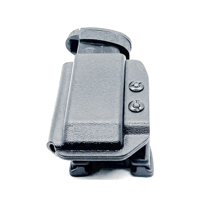 Black Kydex OWB Outside Waistband magazine carrier, holster, or pouch for the Smith & Wesson Equalizer from Four Brothers 4BROS Holsters.  Made in USA