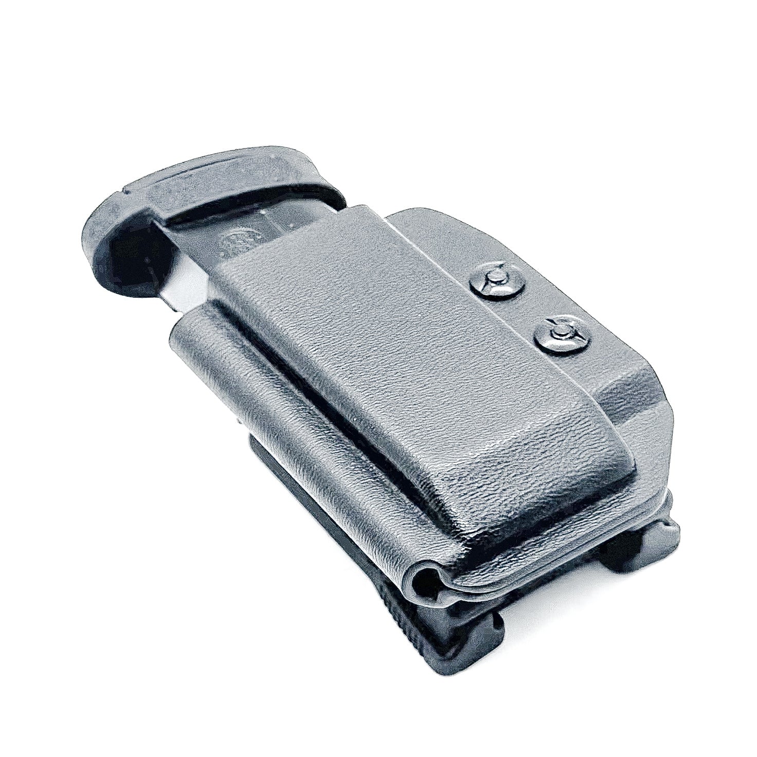 Black Kydex OWB Outside Waistband magazine carrier, holster, or pouch for the Smith & Wesson Equalizer from Four Brothers 4BROS Holsters.  Made in USA