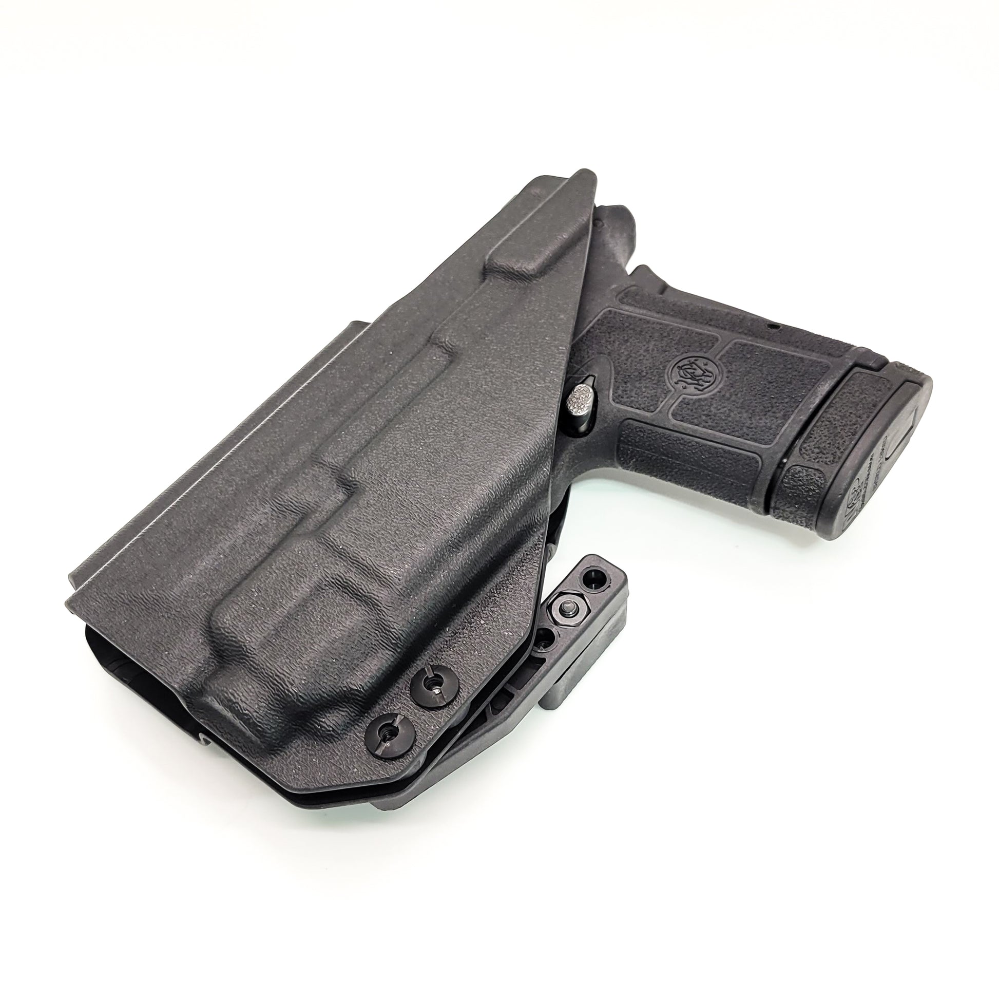 For the best IWB Kydex Inside Waistband Holster for the Smith & Wesson EQUALIZER with the Streamlight TLR-8 or TLR-8 A  Four Brothers 4BROS Holsters. 