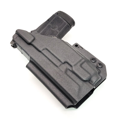 For the best IWB Kydex Inside Waistband Holster for the Smith & Wesson EQUALIZER with the Streamlight TLR-8 or TLR-8 A  Four Brothers 4BROS Holsters. 