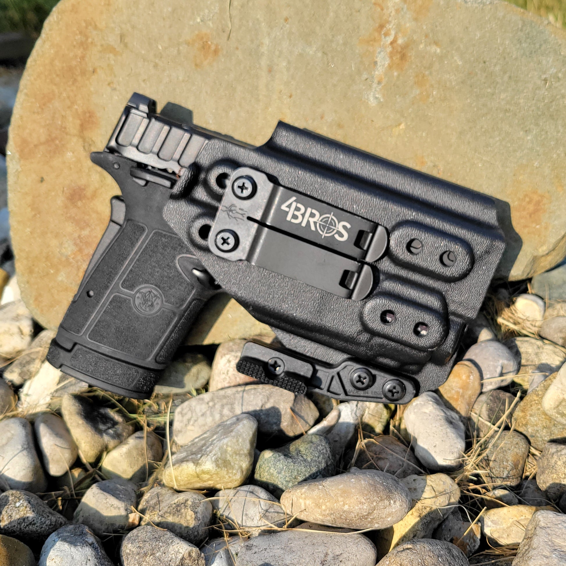 For the best IWB Kydex Inside Waistband Holster for the Smith & Wesson EQUALIZER with the Streamlight TLR-8 or TLR-8 A  Four Brothers 4BROS Holsters. 