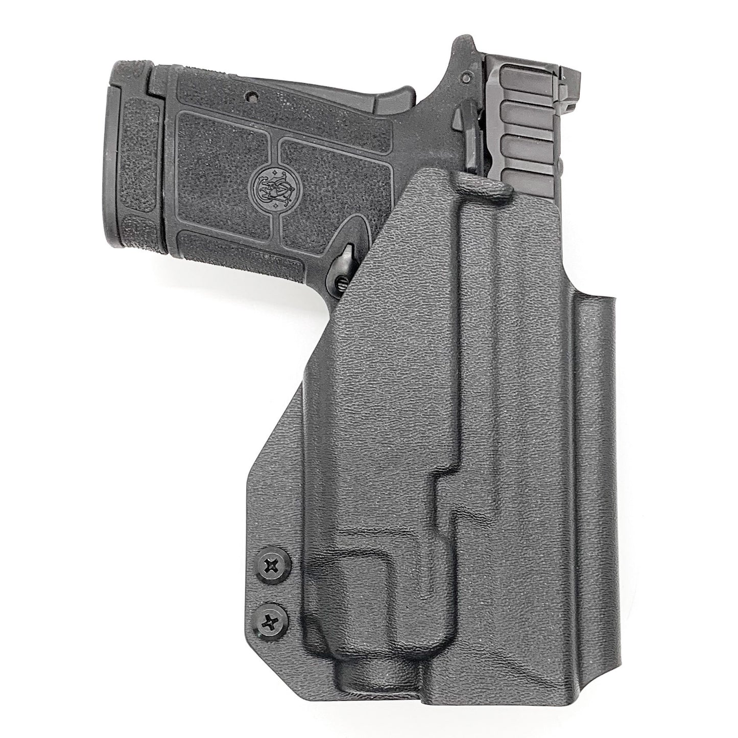 For the best Outside Waistband OWB Holster for the Smith & Wesson EQUALIZER handgun with the Streamlight TLR-8 or TLR-8A shop Four Brothers 4BROS Holsters. 