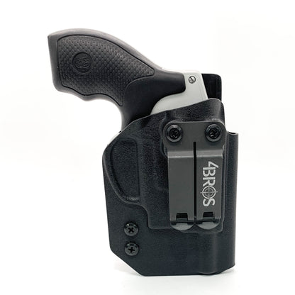 Inside Waistband Taco Style Holster for the Smith & Wesson J Frame Revolver Our holsters are vacuum formed with a precision machined mold designed from a CAD model of the actual firearm. Each holster is formed, trimmed, and folded in-house. Final fit and function tests are done with the actual pistol