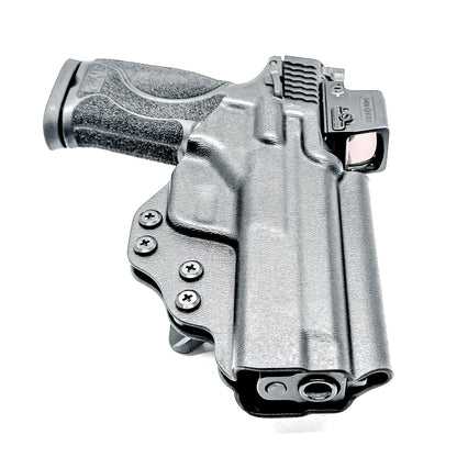 Smith & Wesson M&P 4 & 4.6 10MM M2.0 OWB Holster from Four Brothers in Black with 4Bros 1.5" Belt Slide.