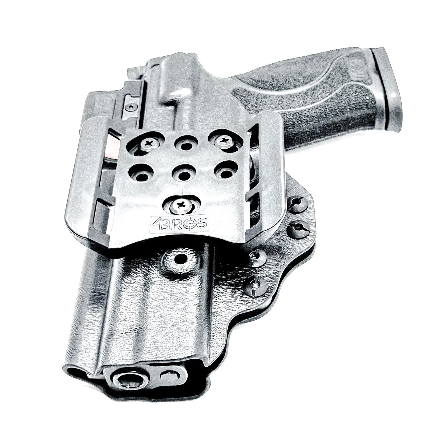 Smith & Wesson M&P 4 & 4.6 10MM M2.0 OWB Holster from Four Brothers in Black with 4Bros 1.5" Belt Slide.