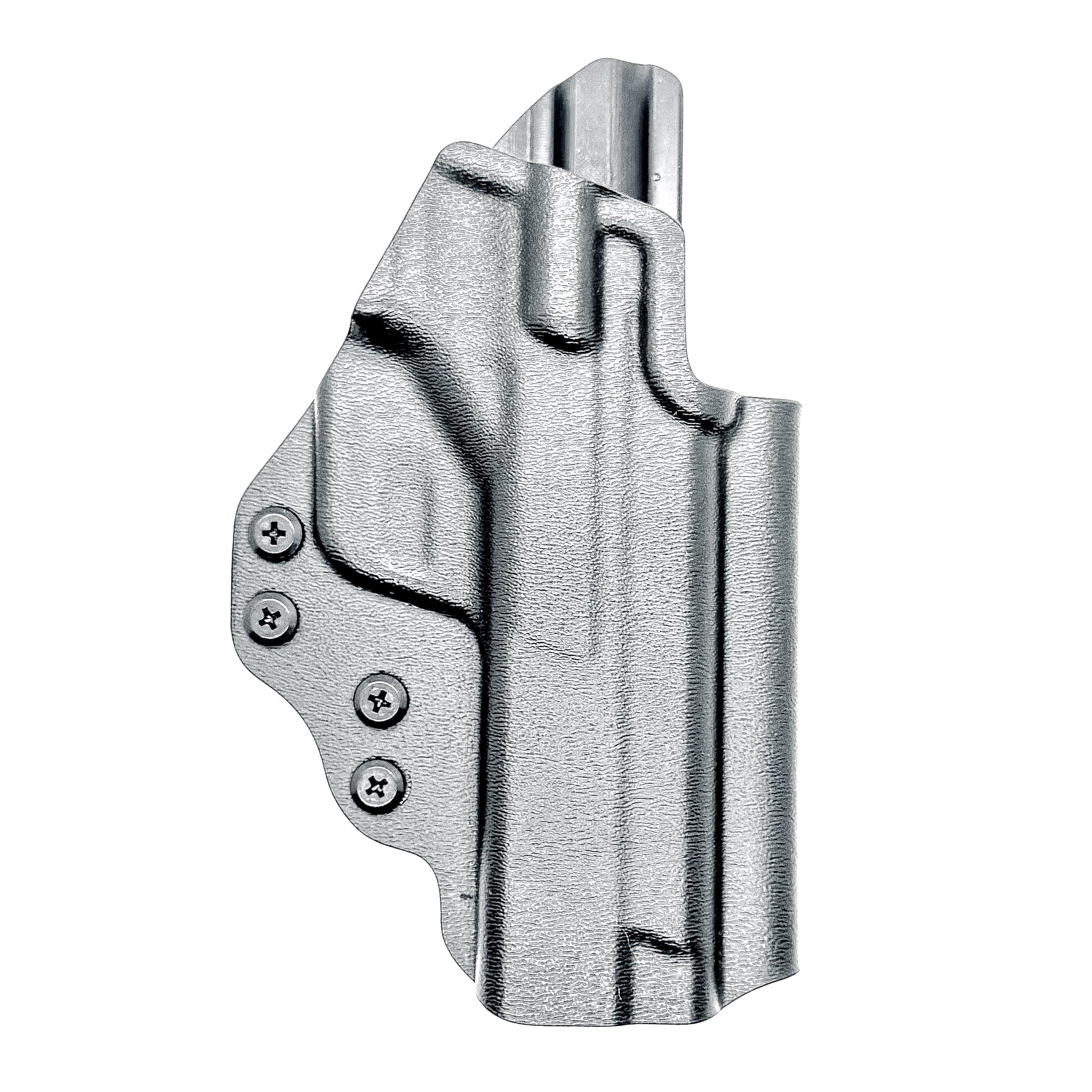 Smith & Wesson M&P 4 & 4.6 10MM M2.0 OWB Holster from Four Brothers in Black with 4Bros 1.5" Belt Slide.