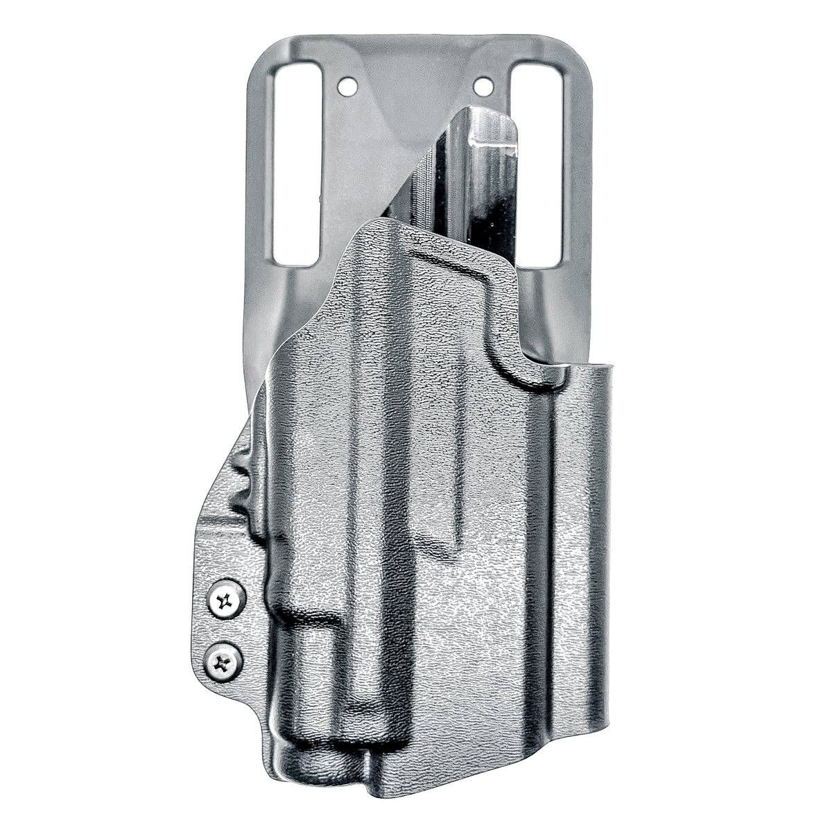 For a durable Duty & Competition Holster for the Smith & Wesson M&P Shield X & SureFire XC3 Sub with adjustable retention & optics clearance, shop 4Bros.