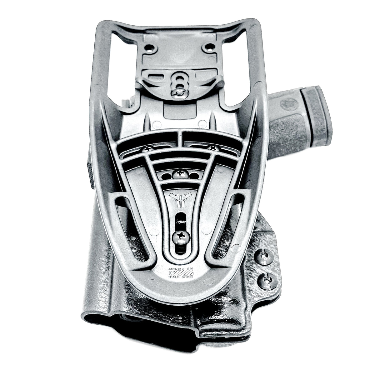 For a durable Duty & Competition Holster for the Smith & Wesson M&P Shield X & SureFire XC3 Sub with adjustable retention & optics clearance, shop 4Bros.
