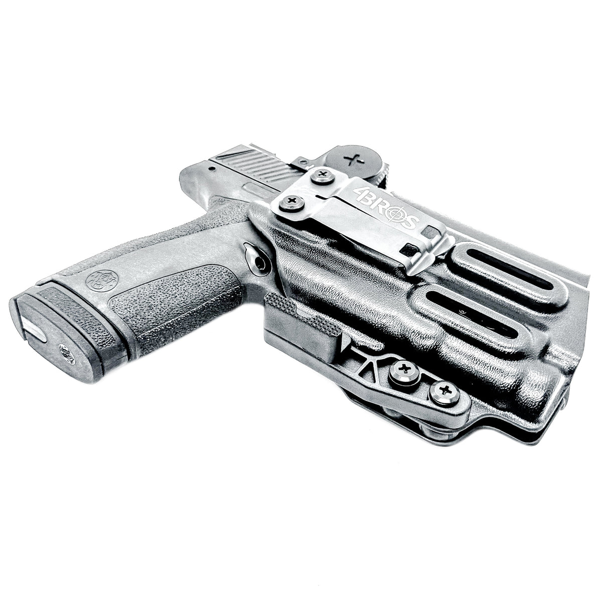 For the best IWB (Inside Waistband) Kydex Holster for the Smith & Wesson M&P Shield X & SureFire XC3 Sub with or without thumb safety shop 4BROS Holsters.