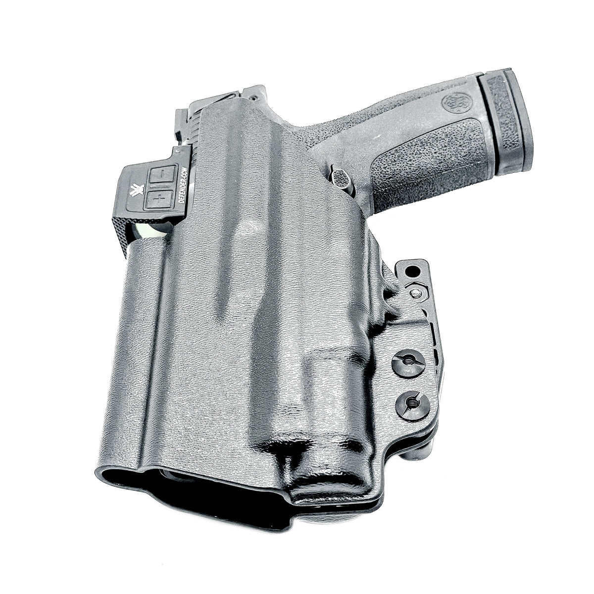 For the best IWB (Inside Waistband) Kydex Holster for the Smith & Wesson M&P Shield X & SureFire XC3 Sub with or without thumb safety shop 4BROS Holsters.