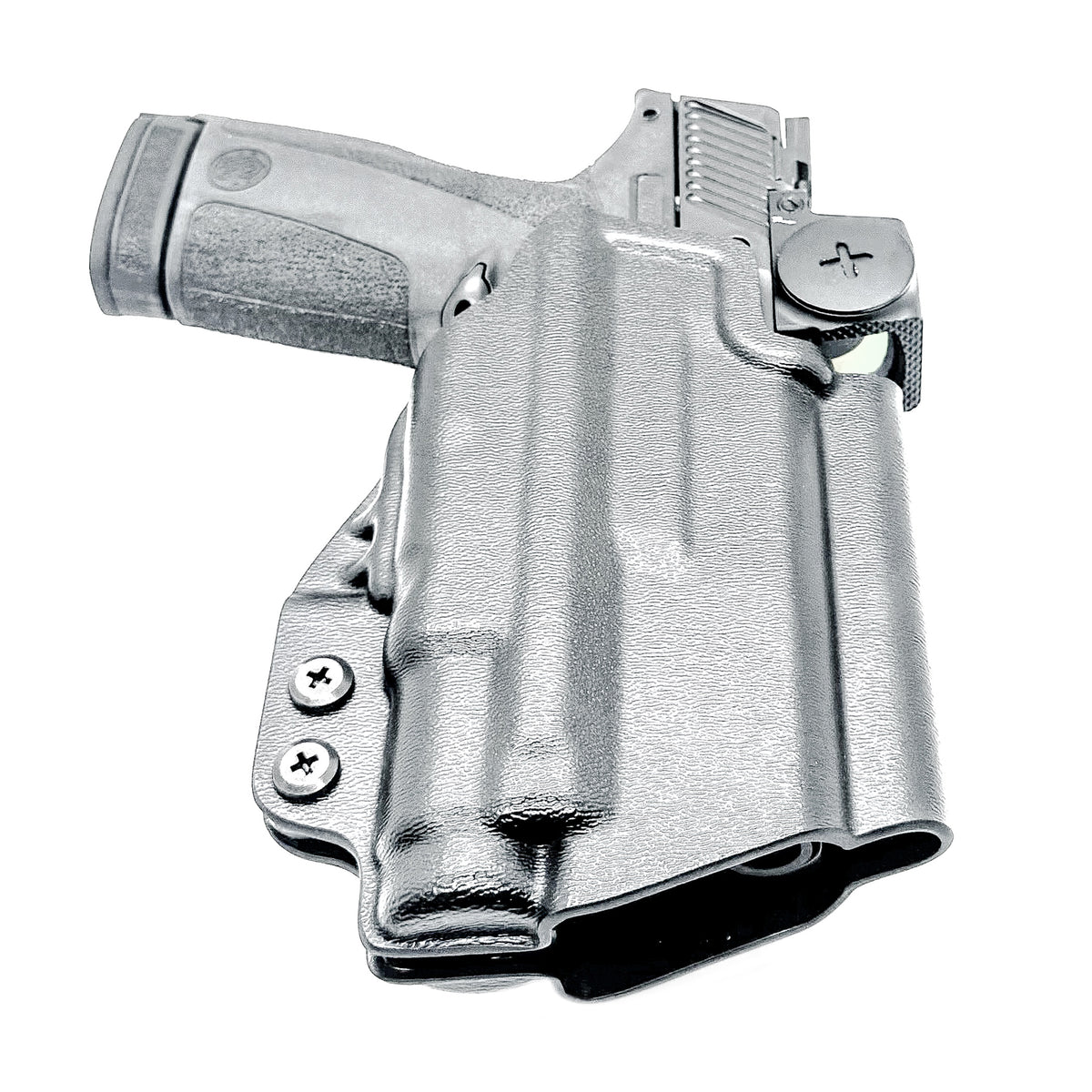 Shop the Smith & Wesson Shield X & SureFire XC3 Sub OWB Holster, built from .093" Kydex with adjustable retention and an optics-ready profile from 4Bros. 