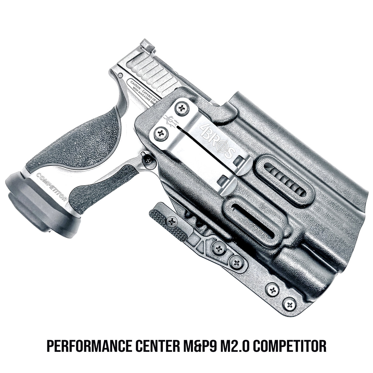 Premium Inside the Waistband (IWB) Holster for the Smith & Wesson M&P9 M2.0 Competitor & Metal HD with Surefire X300 from Four Brothers Holsters.