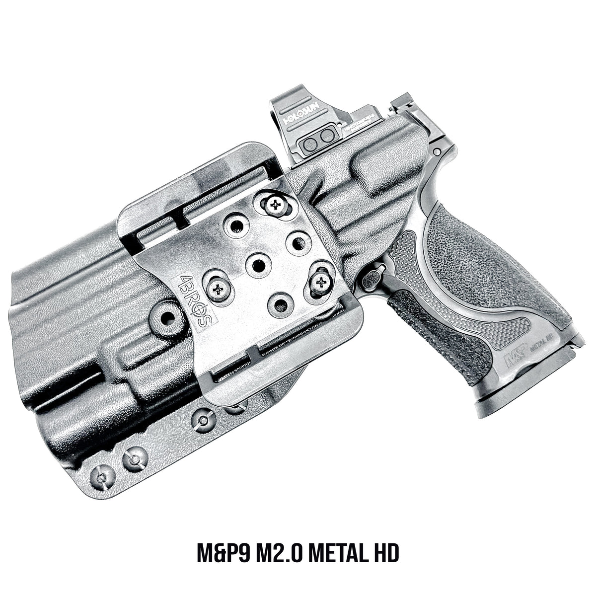 Four Brothers Holsters OWB Holster (Outside the Waistband) for the Smith & Wesson M&P9 M2.0 Competitor & Metal HD pistols with Surefire X300 series light.