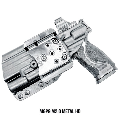 Four Brothers Holsters OWB Holster (Outside the Waistband) for the Smith & Wesson M&P9 M2.0 Competitor & Metal HD pistols with Surefire X300 series light.