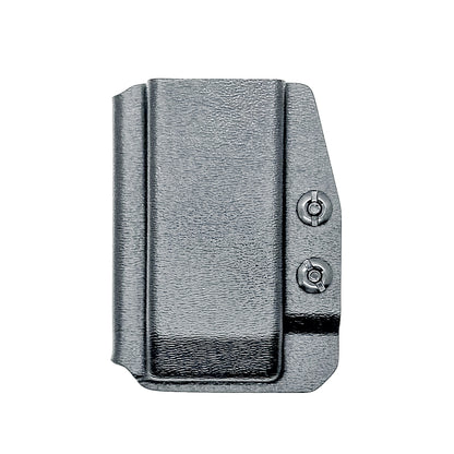 Black Kydex IWB AIWB appendix inside waistband magazine pouch carrier or holster for the Smith & Wesson M&P 2.0 10mm from Four Brothers 4BROS Holsters.