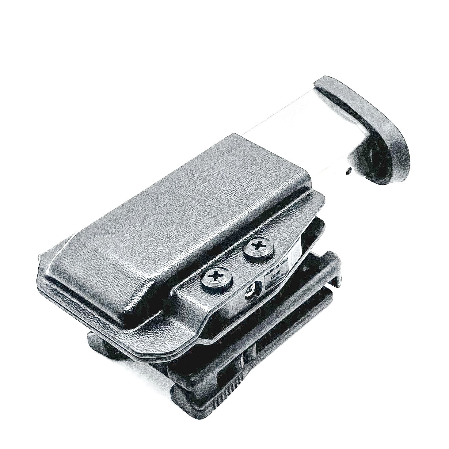 Black OWB Outside Waistband Kydex Magazine Carrier, holster, or pouch for the Smith & Wesson M&P 2.0 10mm Magazine from Four Brothers 4BROS Holsters. 