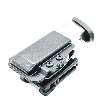 Black OWB Outside Waistband Kydex Magazine Carrier, holster, or pouch for the Smith & Wesson M&P 2.0 10mm Magazine from Four Brothers 4BROS Holsters. 