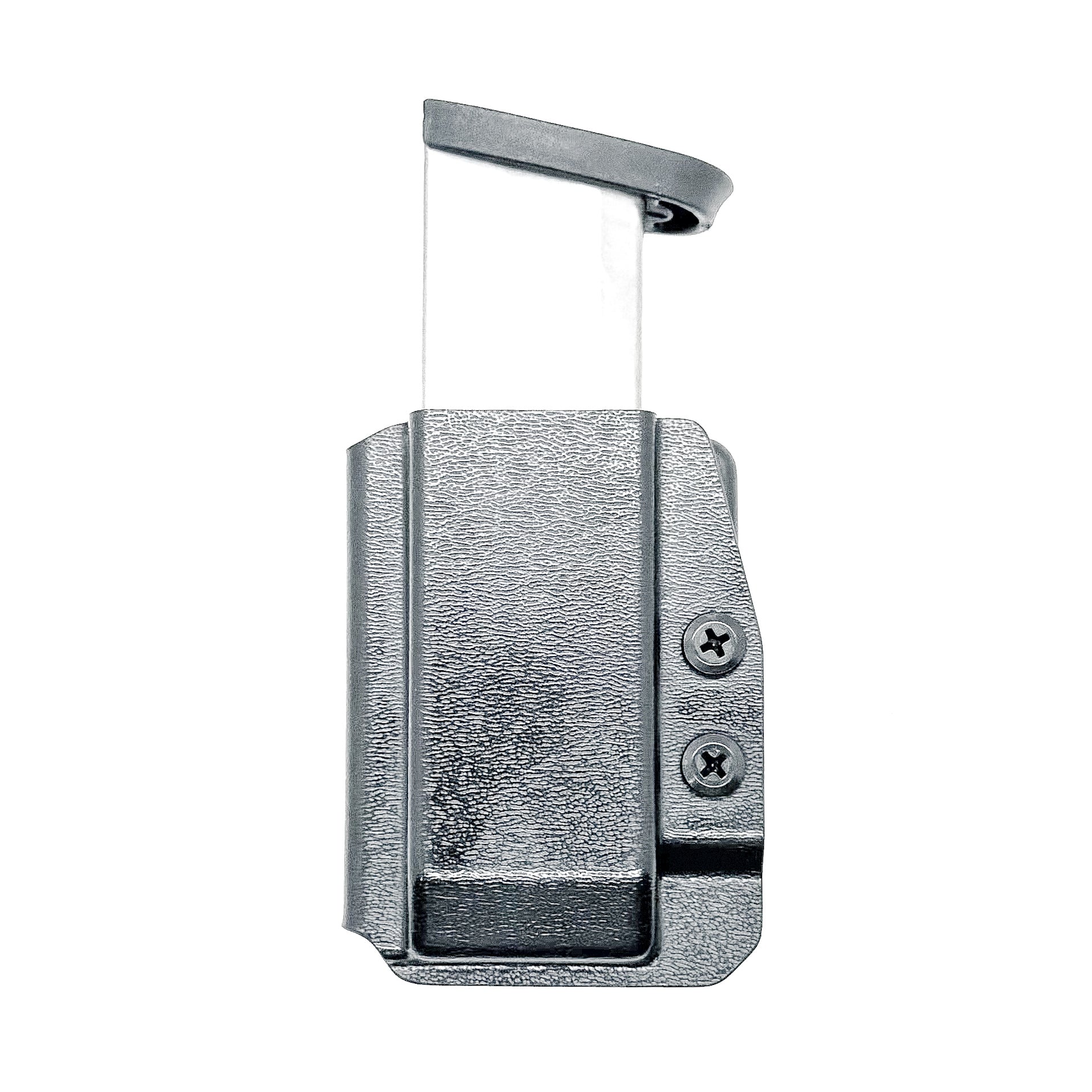 Black OWB Outside Waistband Kydex Magazine Carrier, holster, or pouch for the Smith & Wesson M&P 2.0 10mm Magazine from Four Brothers 4BROS Holsters. 