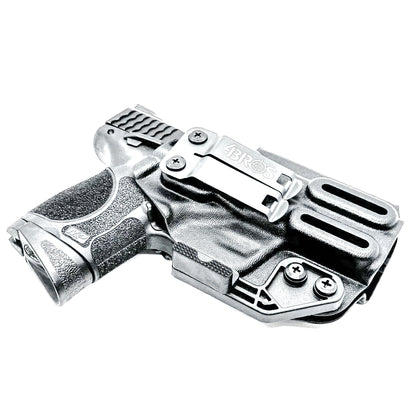 IWB holster for Smith & Wesson M&P M2.0 3.6" Compact & Subcompact 9mm pistols. Red dot ready, thumb safety compatible, made in the USA from .093" Kydex.