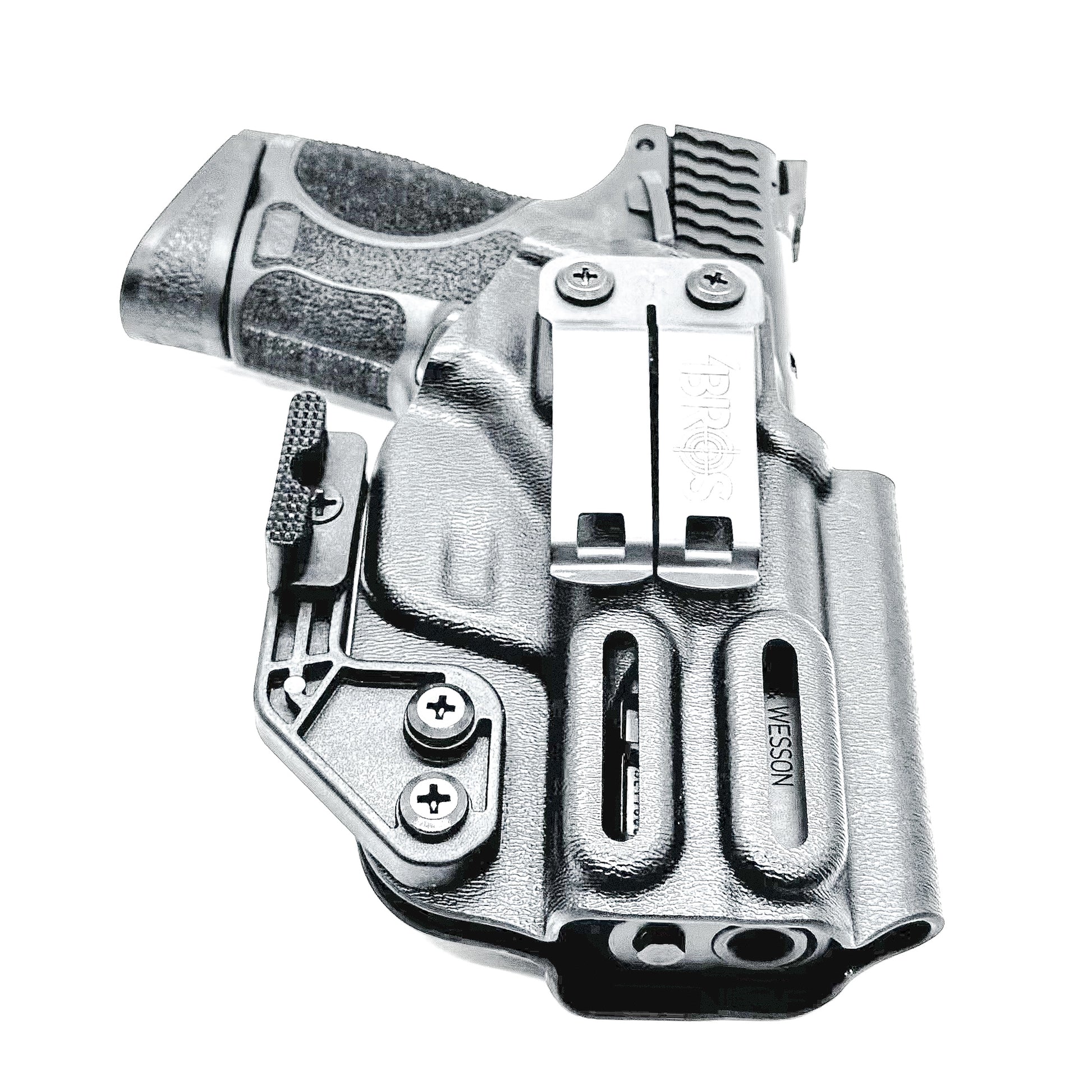 IWB holster for Smith & Wesson M&P M2.0 3.6" Compact & Subcompact 9mm pistols. Red dot ready, thumb safety compatible, made in the USA from .093" Kydex.