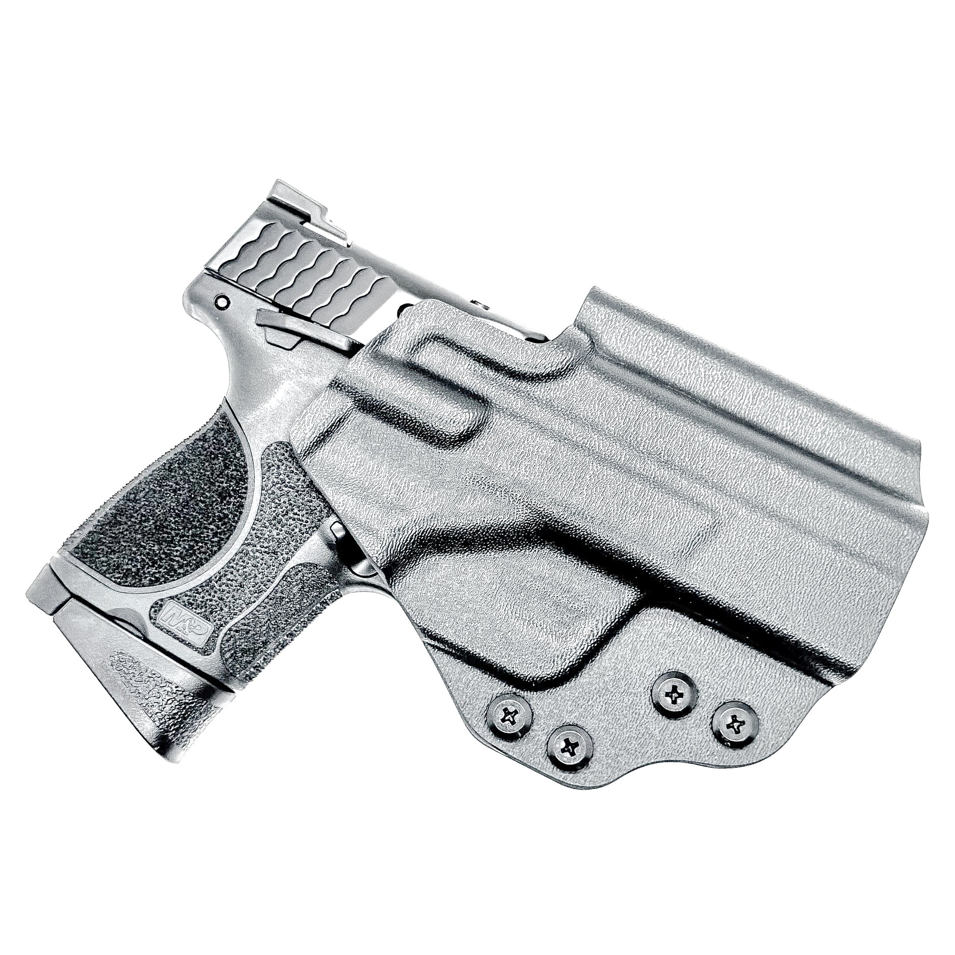 OWB holster for M&P M2.0 3.6" Compact & Subcompact 9mm. Optic ready, suppressor sight compatible, .093" Kydex, made in the USA for range or duty use.