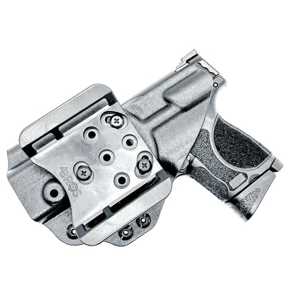 OWB holster for M&P M2.0 3.6" Compact & Subcompact 9mm. Optic ready, suppressor sight compatible, .093" Kydex, made in the USA for range or duty use.