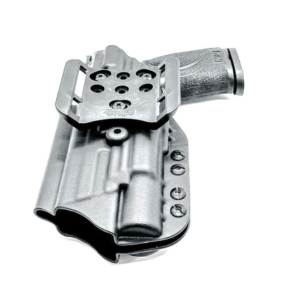 Black Outside Waistband Holster with the 4BROS 1.5" Belt Slide for the Smith & Wesson M&P 4-4.625 M2.0 & X300U light