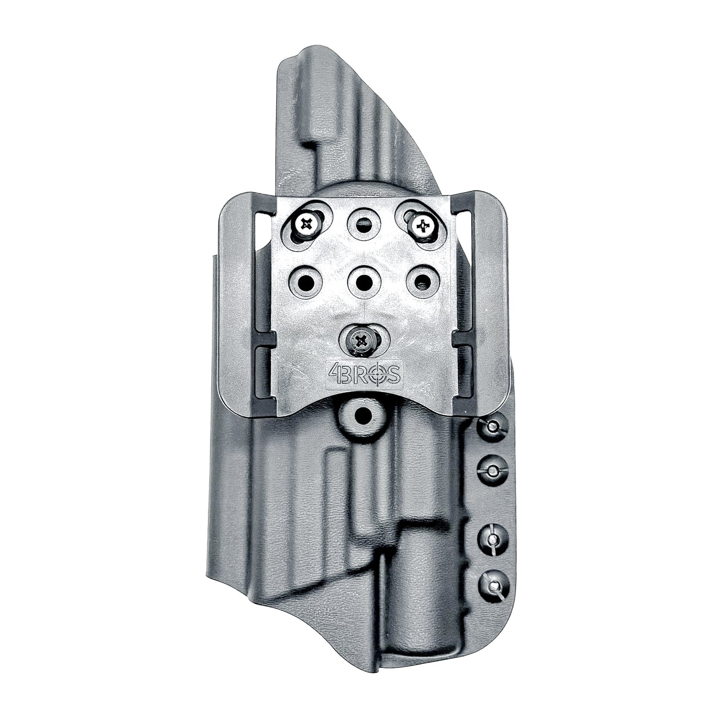 Black Outside Waistband Holster with the 4BROS 1.5" Belt Slide for the Smith & Wesson M&P 4-4.625 M2.0 & X300U light