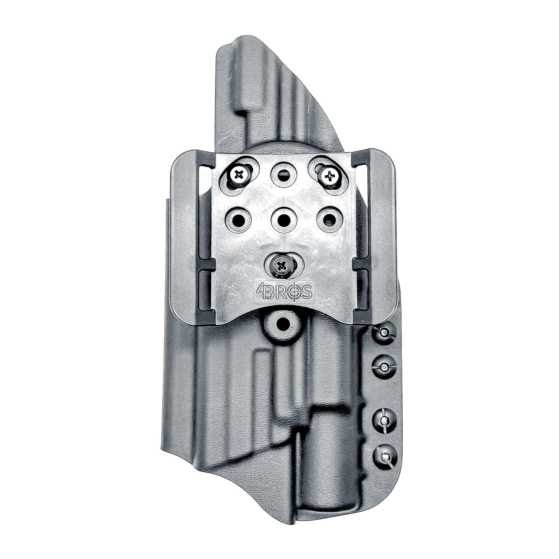 Black Outside Waistband Holster with the 4BROS 1.5" Belt Slide for the Smith & Wesson M&P 4-4.625 M2.0 & X300U light