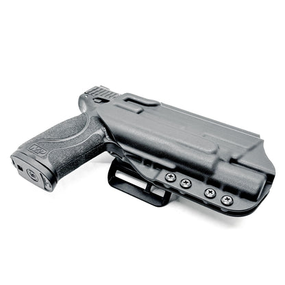 Black Outside Waistband Holster with the 4BROS 1.5" Belt Slide for the Smith & Wesson M&P 4-4.625 M2.0 & X300U light