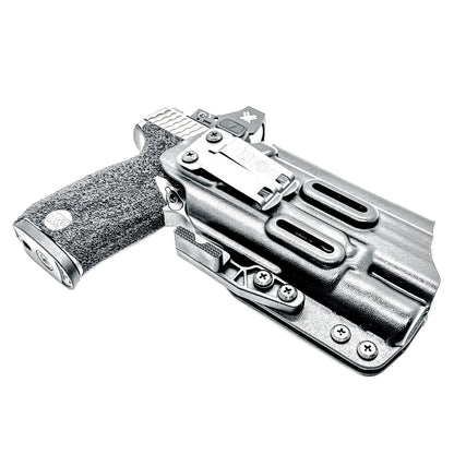 For the best IWB AIWB Inside Waistband Kydex Holster for the Smith & Wesson M&P M2.0 4", 4.22", or 4.6" pistol & Surefire X300 shop Four Brothers Holsters.
