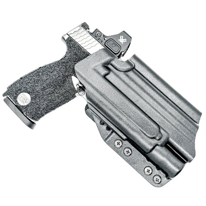 For the best Outside Waistband OWB Kydex Holster for the Smith & Wesson M&P M2.0 4", 4.22, or 4.6" pistol & Surefire X300 shop Four Brothers 4BROS Holsters.