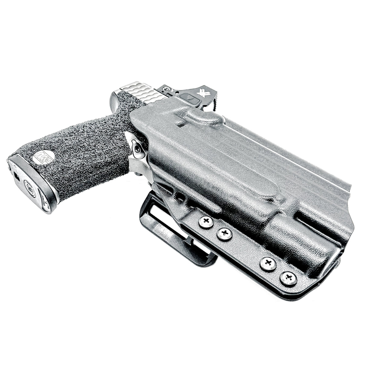 For the best Outside Waistband OWB Kydex Holster for the Smith & Wesson M&P M2.0 4", 4.22, or 4.6" pistol & Surefire X300 shop Four Brothers 4BROS Holsters.